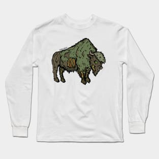 Yellowstone Zombie Bison Buffalo National Park Animal Long Sleeve T-Shirt